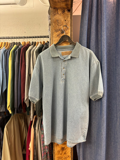 Vintage HHCO Polo Denim Polo Tee - L