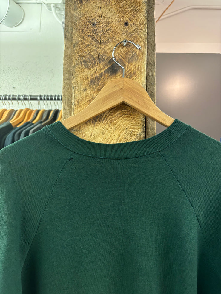 Vintage 80’s Fruit Of The Loom Green Blank Crewneck - XL