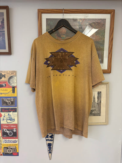 Vintage Aztec “Dreamscape” Brown Tie-Dye T-Shirt - XL