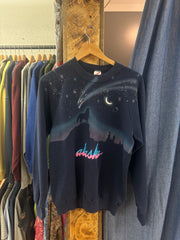 Vintage Alaska AOP Navy Crewneck - L
