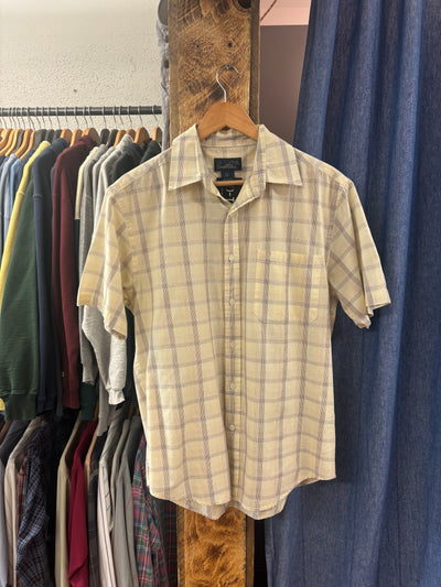Vintage Arnold Palmer Cream Short Sleeve Button Up Shirt - M