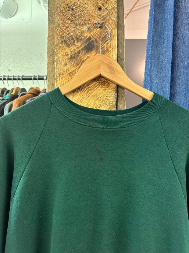 Vintage Fruit Of The Loom Blank Green Crewneck - XL