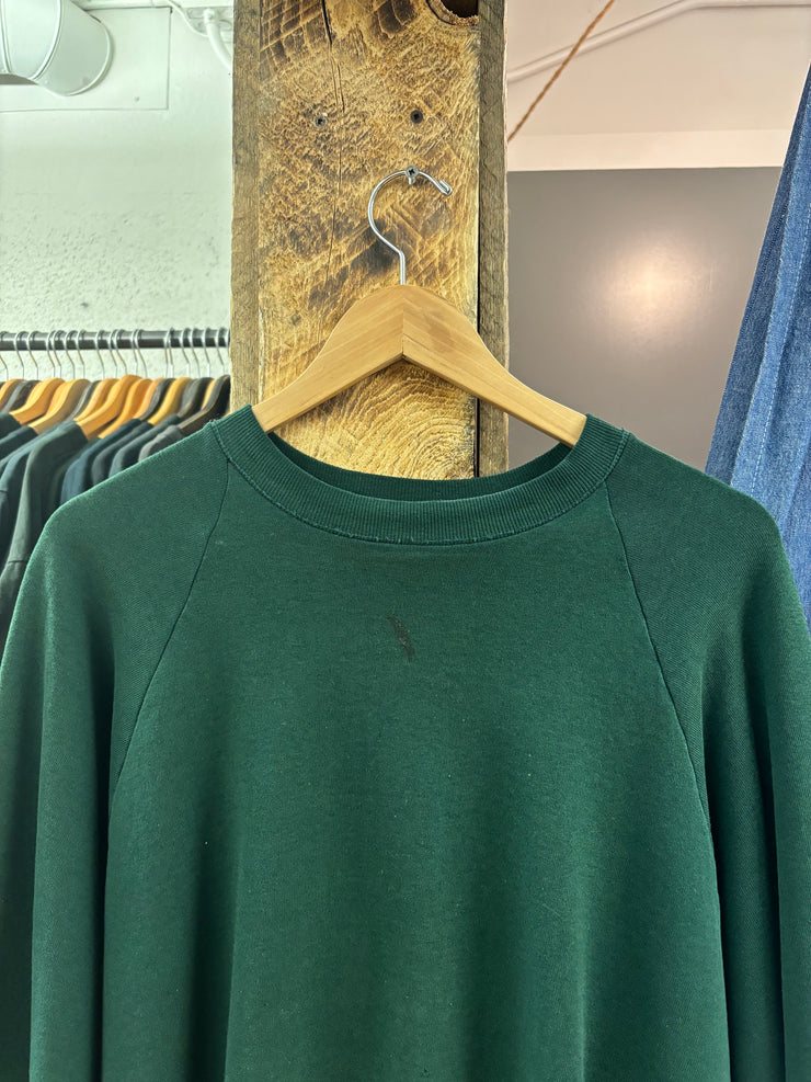 Vintage 80’s Fruit Of The Loom Green Blank Crewneck - XL