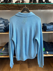 Vintage Janzten Blue Knit 1/4 Sweater - M
