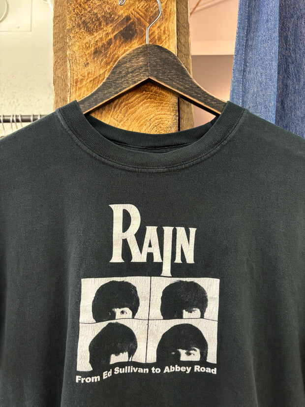 Vintage "Rain From Ed Sullivan To Abbey Road" Black T-shirt - M