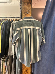 Vintage Natural Threads Striped Short Sleeve Button Up Shirt - M