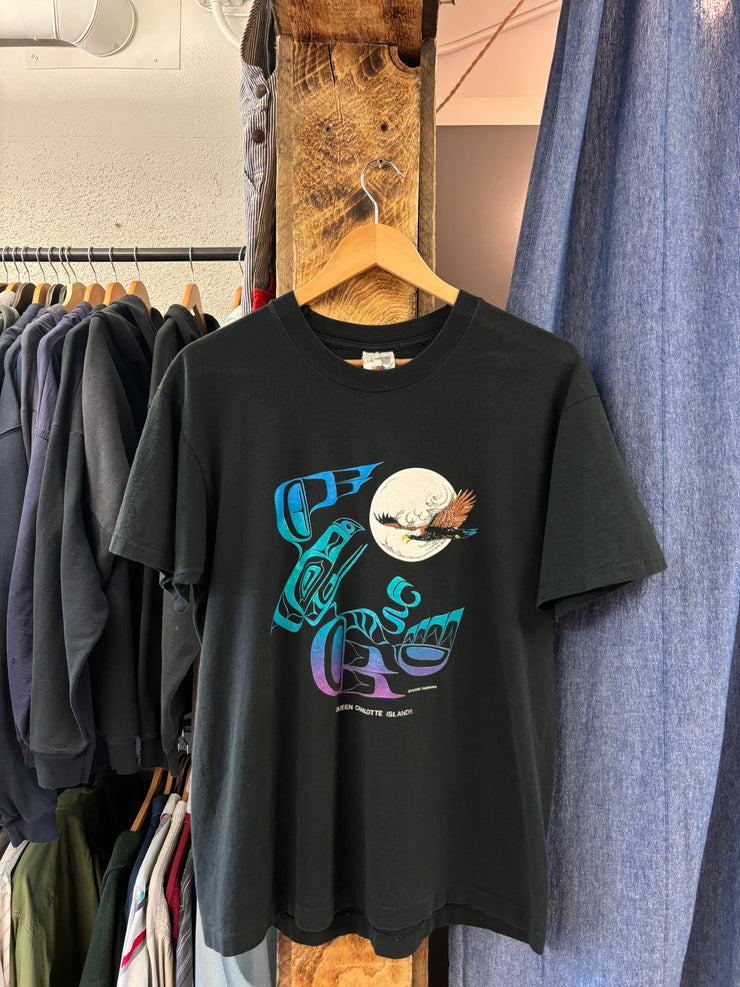 Vintage Queen Charolette Islands Black T-Shirt - L