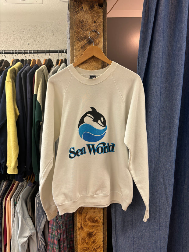 Vintage Sea World White Crewneck - XL