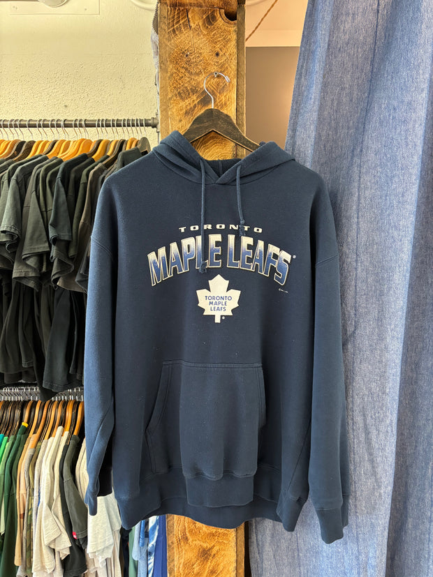 Vintage Toronto Maple Leafs Navy Hoodie - XL