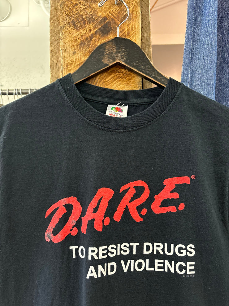 Vintage D.A.RE "To Resist Drugs And Violence" Black T-shirt - S