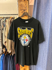 Vintage Pittsburgh Steelers Black T-shirt - L