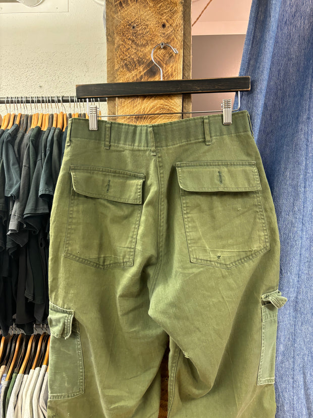 Vintage Military Green Pants - 32