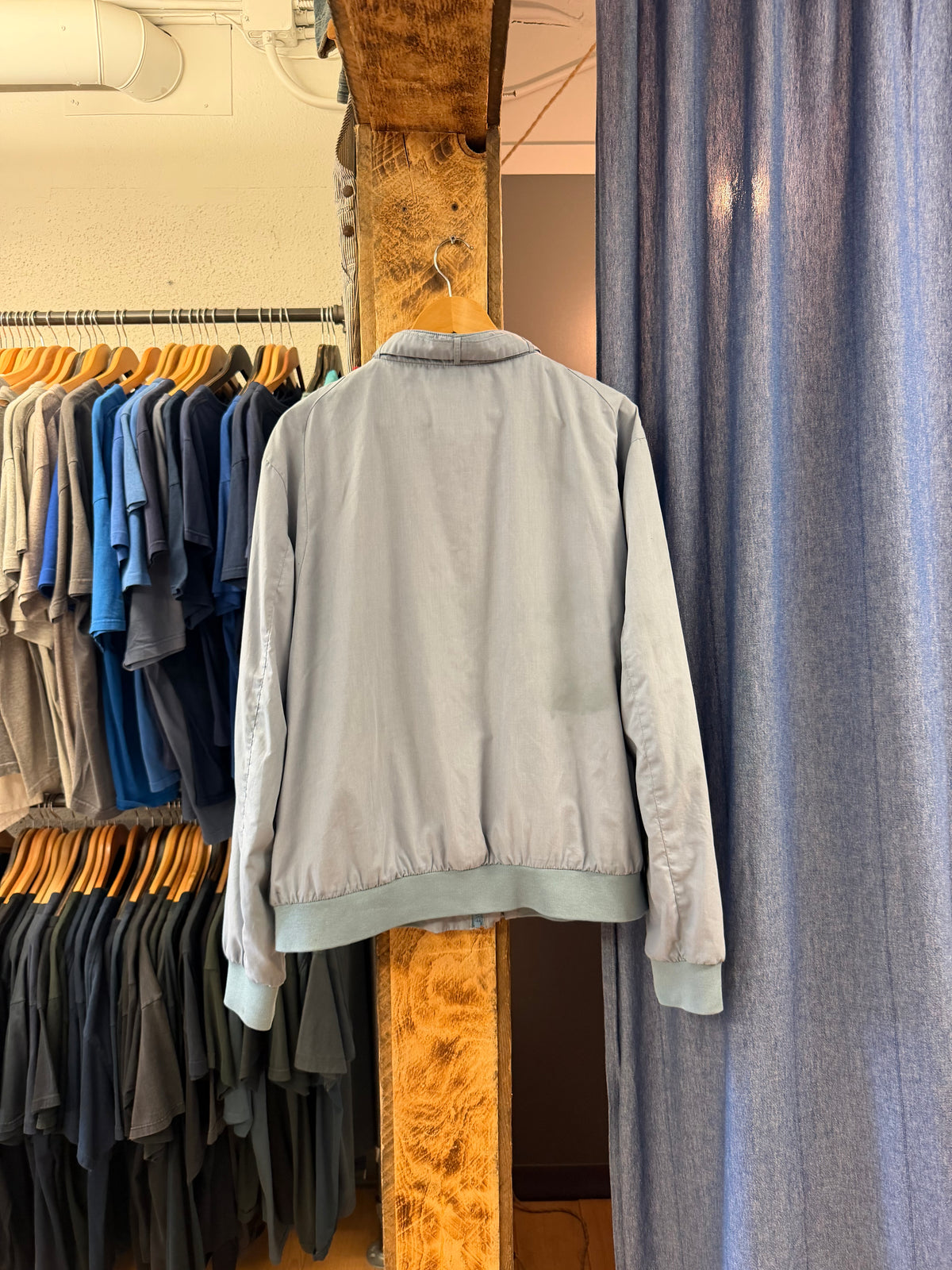 Vintage members only blue zip up - XXL