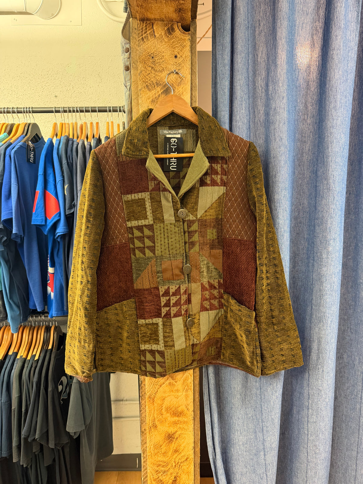 Vintage villa factory patterned jacket - M