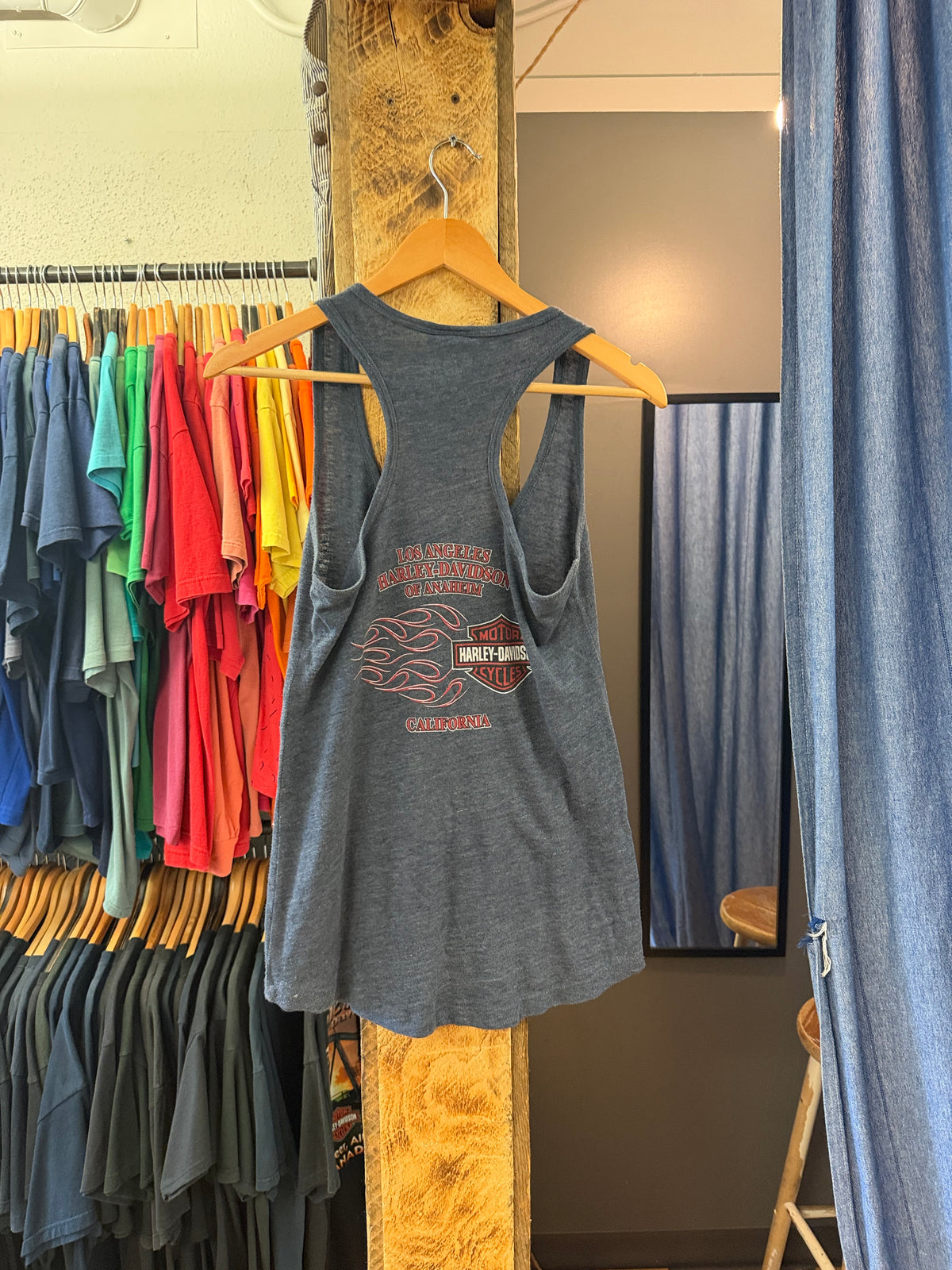 Vintage Harley Davidson womens navy tank top - S