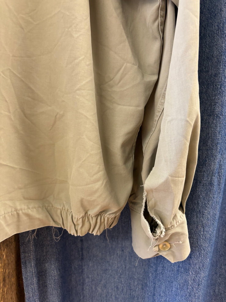 Vintage Workwear Cropped Cream Jacket - M