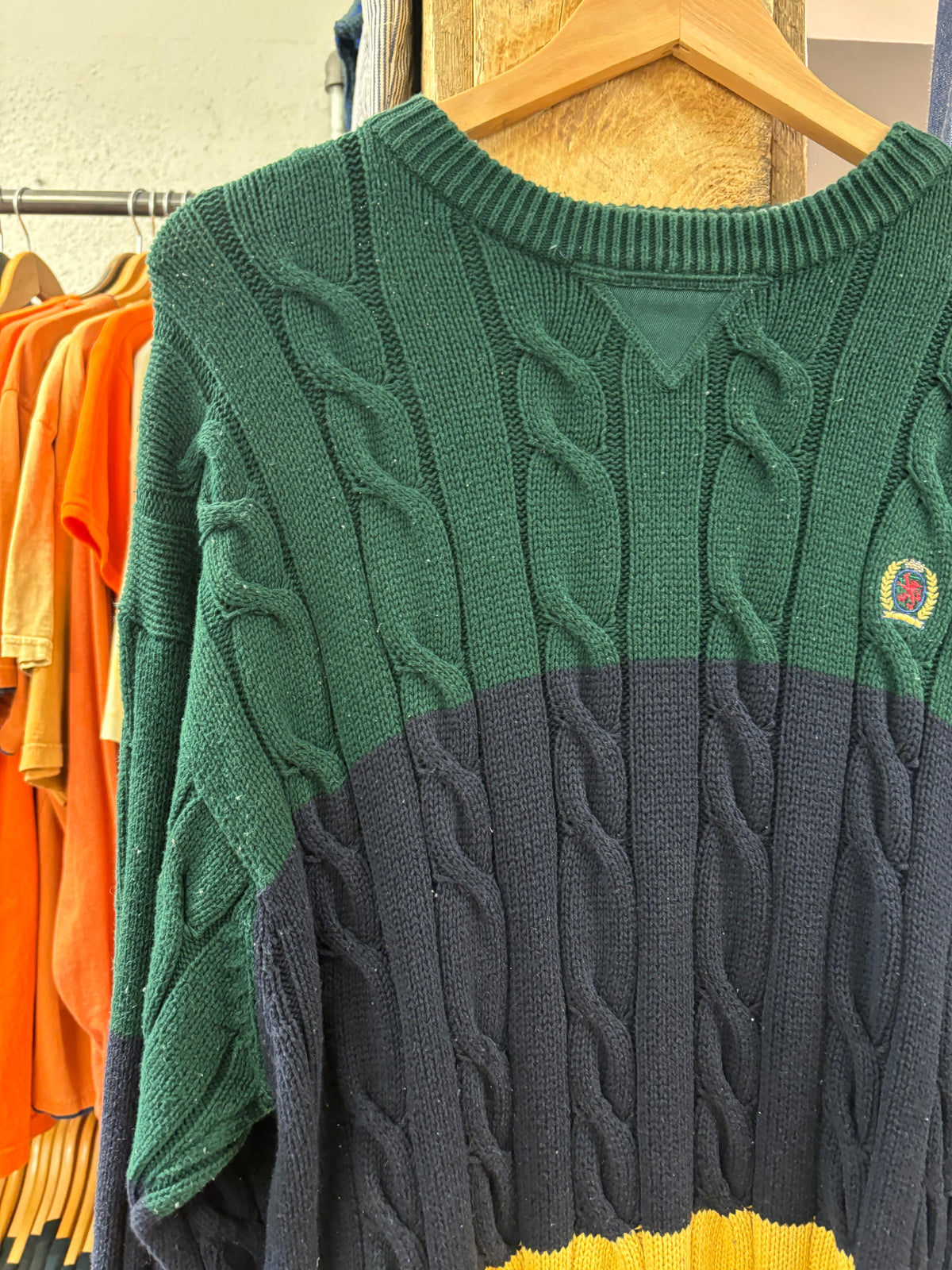 Vintage Tommy Hilfiger Striped Knit Sweater - L