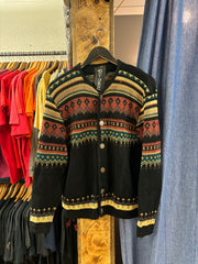 Vintage Norvyk women's patterned cardigan - M