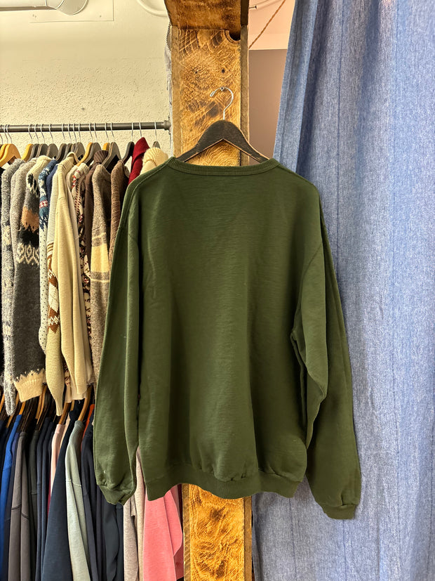 Vintage Windriver Green Crewneck - XL