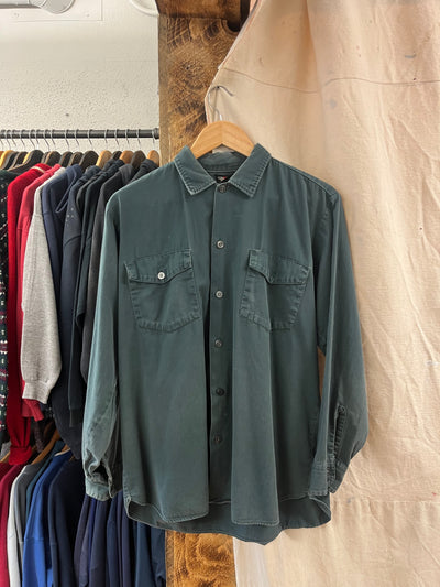 Vintage GWG Union Made Green Button-Up T-shirt - L