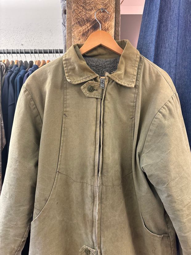 Vintage Military Green Heavy Jacket - L