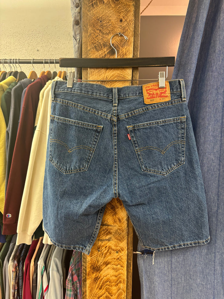 Levi's 505 Medium Wash Jean Jorts - 33