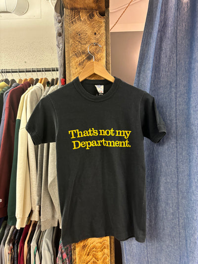 Vintage 90’s “That’s Not My Department” Black T-Shirt - S
