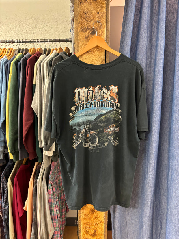 Vintage Harley Davidson “Milet St.John’s” Faded Black T-Shirt - XXL