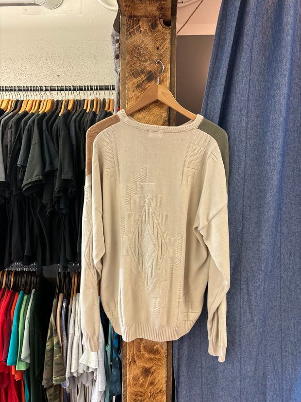 Vintage Valberg Knit Cream Sweater - XL