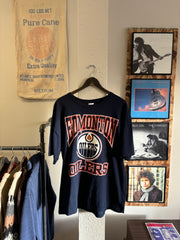 Vintage Edmonton Oilers Dark Blue Tee - XL