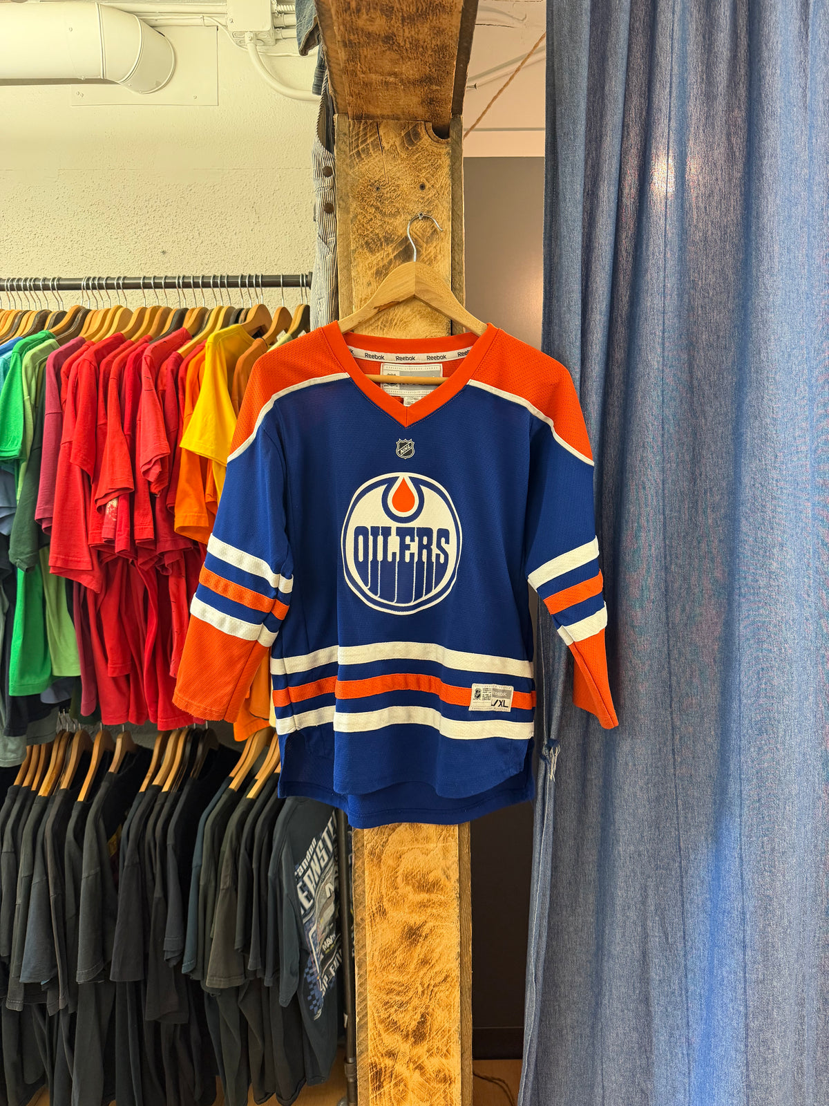 Vintage oilers kids jersey - L