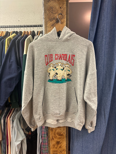 Vintage Club Charolais Light Grey Hoodie - M