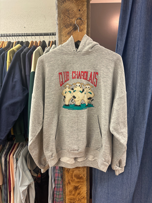 Vintage Club Charolais Light Grey Hoodie - M