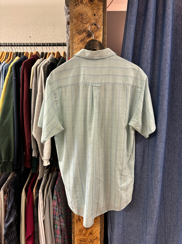 Vintage Arnold Palmer Light Teal Short Sleeve Button Up Shirt - XL