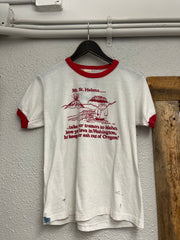 Vintage "Take your tremors to Idaho" Red Ringer T-shirt - M