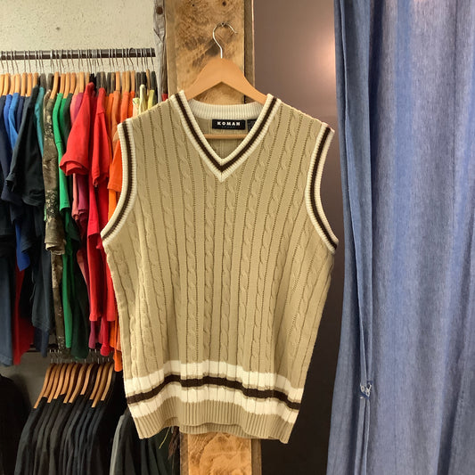 Vintage multicoloured knitted vest -