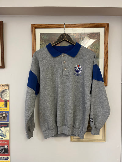 Vintage Edmonton Oilers Hockey Club Grey Sweater - S