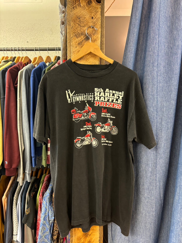 Vintage Harley Davidson “Capital City Gymnastics Club” Black T-Shirt - XL