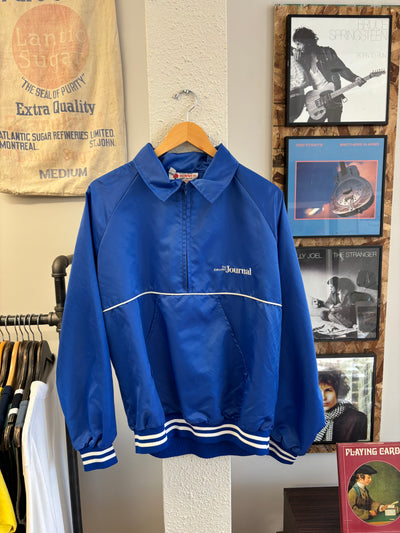 Vintage Edmonton Journal 1/4 Blue Zip-Up Light Jacket - XL