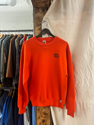 Vintage Russell Athletic Logo Orange Crewneck - M