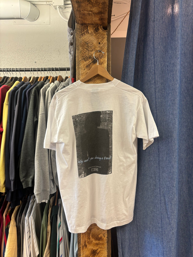 Vintage "Why Aren't You Driving A Ford" White T-shirt - L