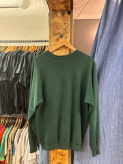 Vintage 80’s Fruit Of The Loom Green Blank Crewneck - XL