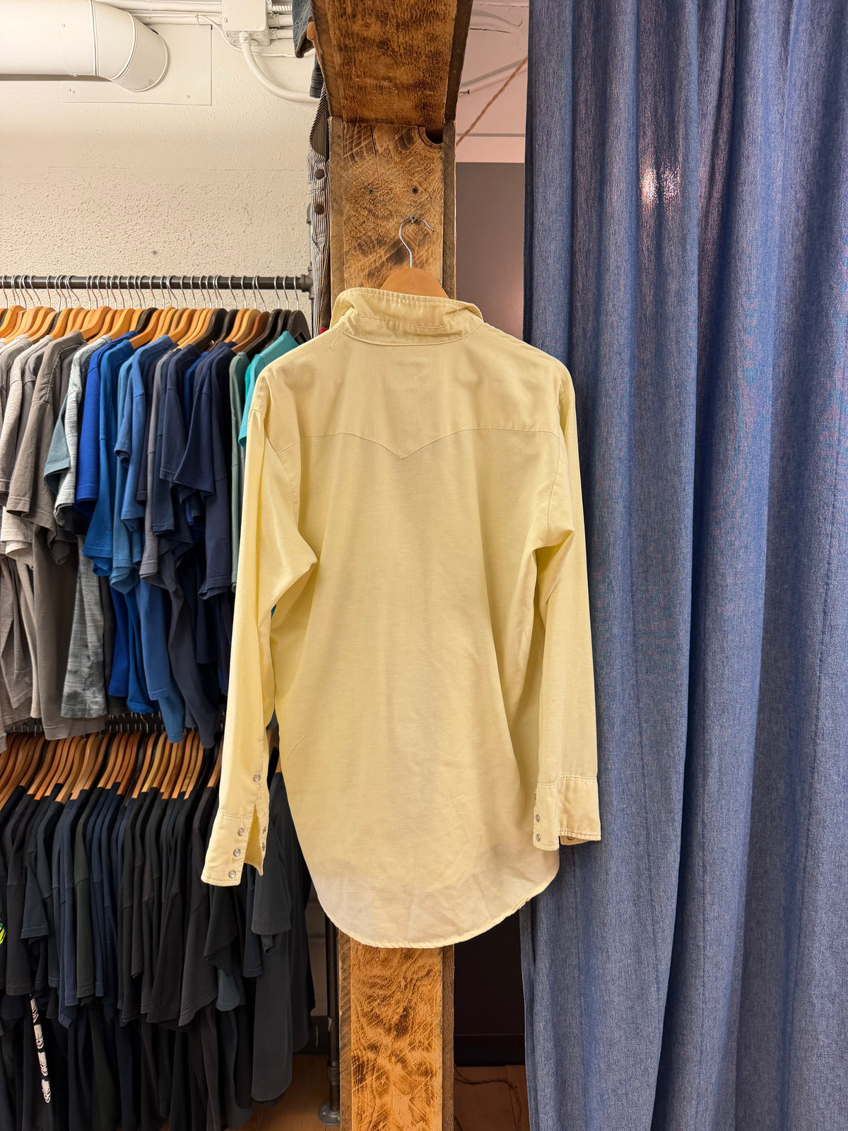 Vintage MWG yellow button up - L
