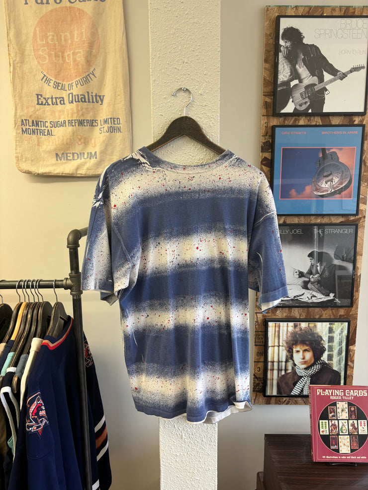 Vintage Tie-Dye Blue Blank T-shirt - XL