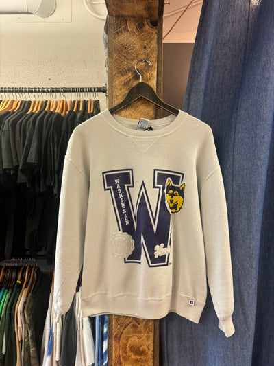 Vintage Washington Huskies White Crewneck - L