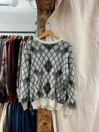 Vintage Jonathan Bryan Knit Grey Sweater - M