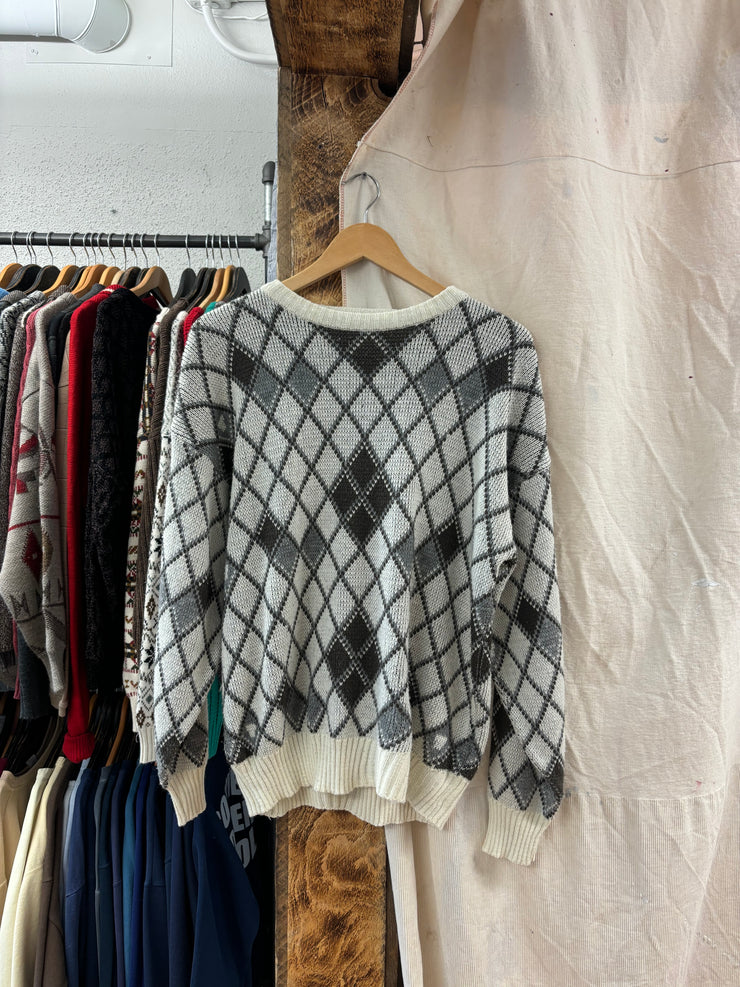 Vintage Jonathan Bryan Knit Grey Sweater - M