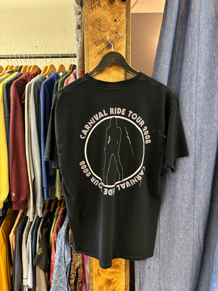 Vintage Carrie Underwood Carnival Ride Tour 2008 Black T-Shirt - XL