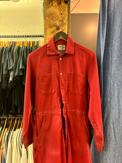 Vintage Canadian Red Coveralls - 36