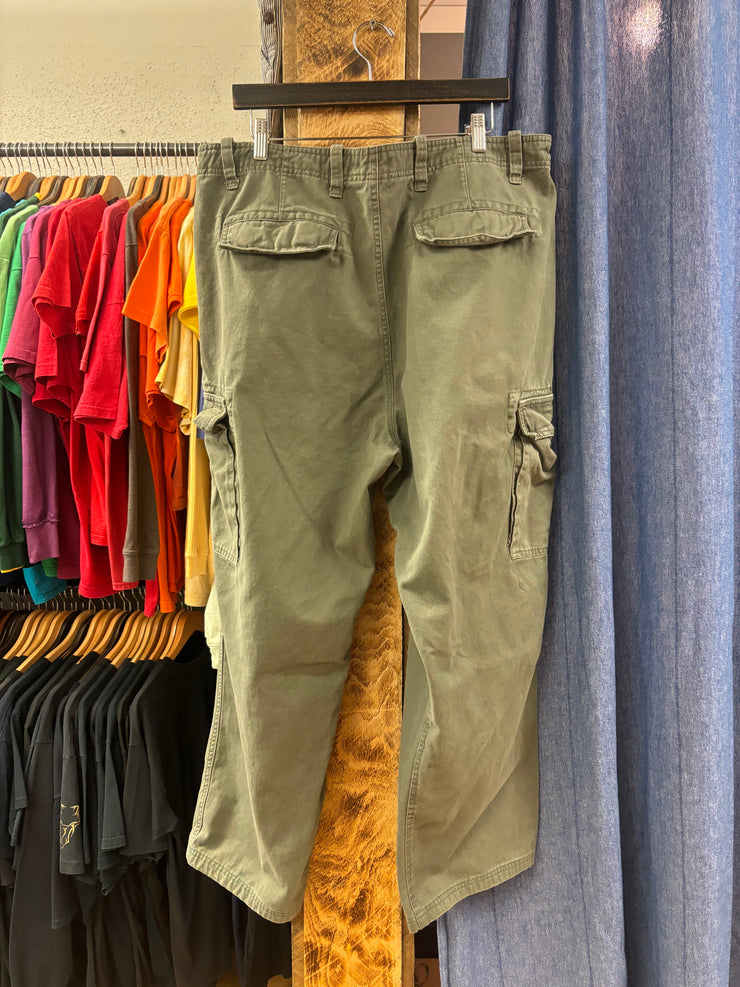Vintage Twisted Olive Green Cargo Pants - 40x32